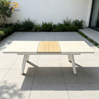 Meubles de jardin modernes, table rectangulaire extensible pour hôtel, resort, terrasse