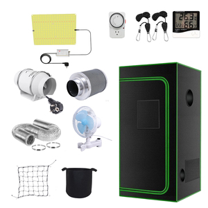 2x2ft Mini <strong>Greenhouse</strong> Grow Tent Kit <strong>for</strong> Weed W/ 120W LED, Fan, Timer, Carbon Filter | Indoor Grow Tent <strong>for</strong> Small <strong>Greenhouse</strong> - Product Image 1
