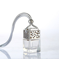 Bouteilles diffuseurs de parfum en verre vides de 8 ml pour voiture, à suspendre, pour huiles essentielles, parfums et aromathérapie, ornement décoratif