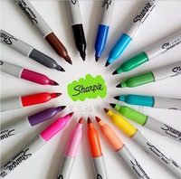 Marqueur Sharpie à base d'huile américain 30001, stylo à pointes obliques sans poussière pour atelier, pointe de pinceau oblique pour papier, plastique, effaçable à l'air