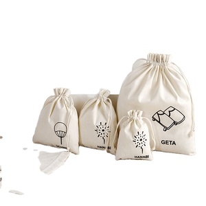 Bolsa de Lona de Algodón Reutilizable y Ecológica con Logotipo Personalizado, Bolsa de Embalaje de Algodón Original, Bolsa con Cordón, Bolsa Protectora de Algodón - Product Image 2