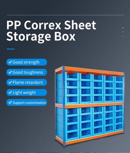 Tùy Chỉnh Correx & Coreflute Chọn Kho Bin Lưu Trữ Stackable Sóng Hộp Nhựa Cho Quần Áo Chọn Thùng - Product Image 2