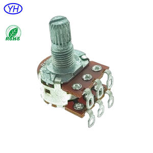 Potenciómetros Rotatorios de Película de Carbono de Alta Calidad RK16G de 6 Pines, 5k 10k 20k 50k 100k 250k 500k, Potenciómetro Estéreo de Doble Canal - Product Image 1