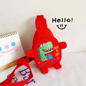 תיק חזה לילדים בעיצוב דינוזאור חמוד, ייצור בהתאמה אישית (OEM/ODM), סיטונאי, תיק צד לילדים קטנים, מתנה לבנים ובנות - Product Image 4