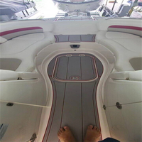Tapis de pont en EVA imitation teck pour plateforme de bain et cockpit de bateau 2010 Chaparral Sunesta 264, style SeaDek MarineMat Gatorstep, auto-adhésif