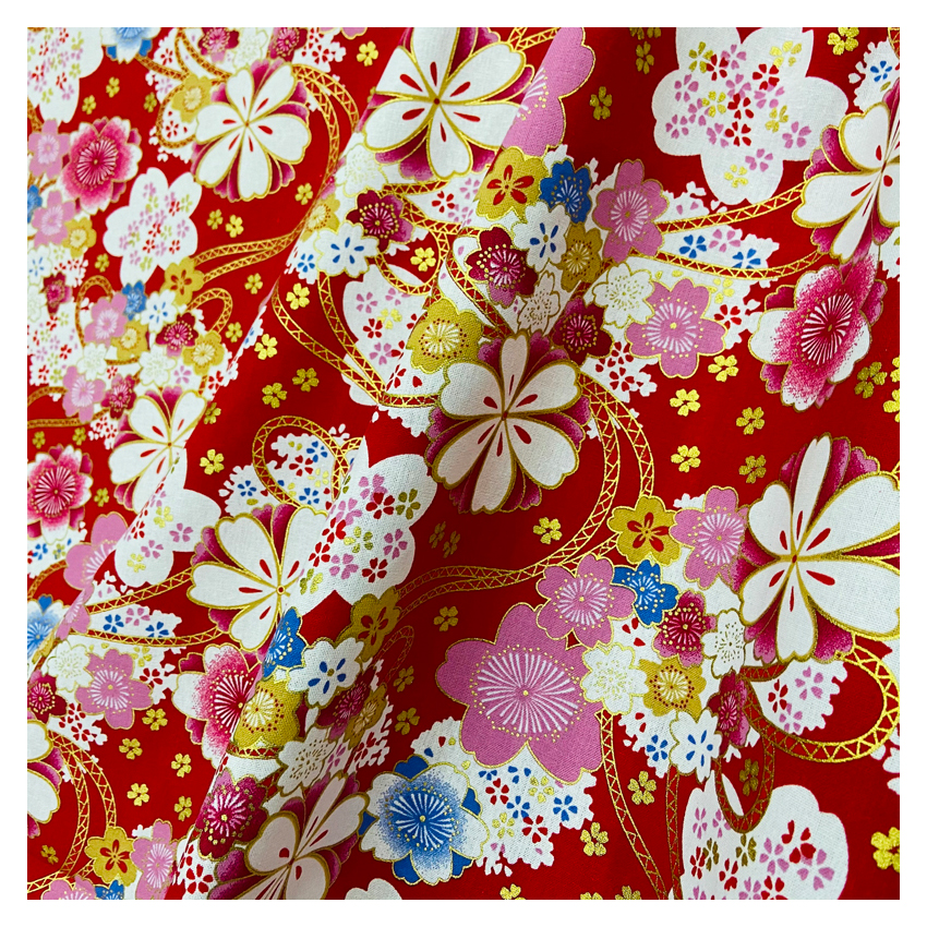 Ткань из чистого хлопка ручной работы «сделай сам» и ветронепроницаемая ткань из 100% хлопка с принтом бронзовых цветов для платья