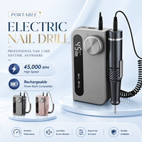 Vantrend Beauty - Perceuse à ongles rechargeable 45000 tr/min avec moteur sans balais, fonction de polissage, design professionnel portable, prise en charge OEM/ODM