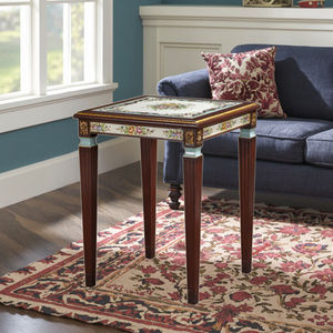 Mesa de Consola de la Serie Americana Yips LD-1906-1839, Madera Maciza Tallada, Pintada a Mano con Diseño Floral, para Sala de Estar, Comedor o Dormitorio - Product Image 5