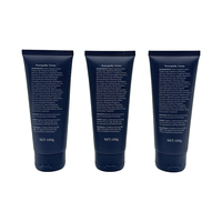 Tube cosmétique vide en PE de 100 ml avec logo personnalisé pour l'emballage de crème corporelle thérapeutique, tube en plastique bleu à presser avec bouchon à clapet