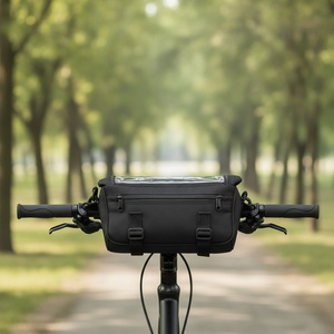 Bolsa para Manillar de Bicicleta de Poliéster con Ventana para Teléfono, Correa de Hombro Desmontable, Logotipo Personalizado Serigrafiado, Venta al Por Mayor para Ciclismo - Product Image 2