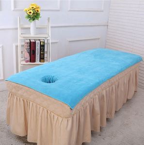 Serviette de lit en microfibre personnalisée avec logo pour salon de beauté et massage, serviette de bain à trou pour lit de massage, vente en gros - Product Image 4