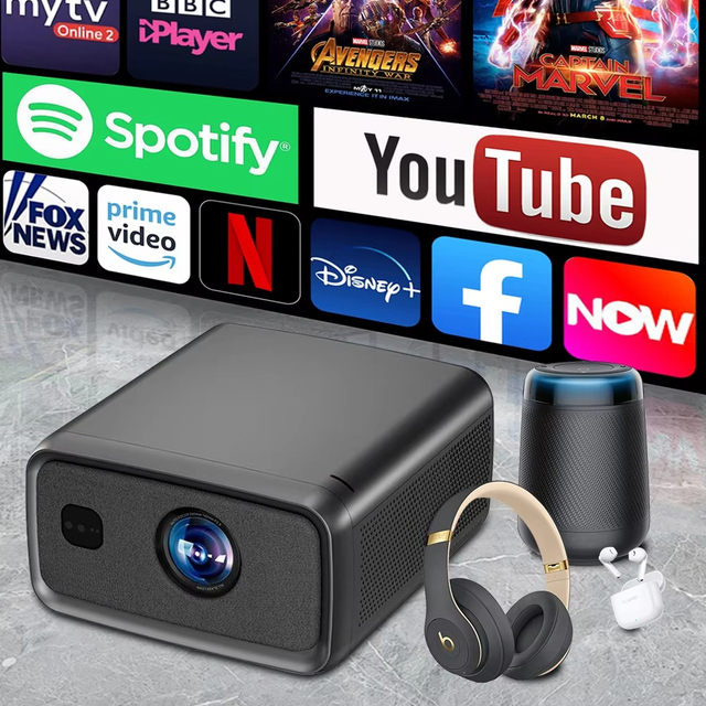 3000 CVIA 350'' Screen 4K Video Projector Android 15 Projector LCD 4K Projector Home Theater Video Projecteur 4K