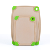 Planche à découper rectangulaire en fibre de riz durable et pliable écologique, poignée épaisse non toxique, facile à nettoyer, lavable au lave-vaisselle