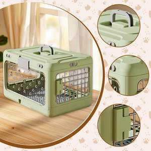 Prix d'usine, <span class=keywords><strong>cage</strong></span> de transport pliable pour animaux de compagnie approuvée par les compagnies aériennes, en PP et en maille, pour chats et petits chiens, utilisation en extérieur et en vol - Product Image 4