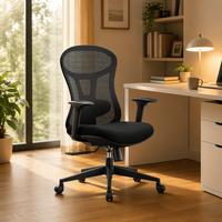 Chaise d'ordinateur moderne réglable et surélevée chaise de bureau en tissu maillé à dossier moyen pivotant pour le personnel à vendre en gros en Chine