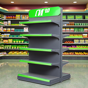 Estante de supermercado, estantes de góndola de Metal personalizados para exhibición al por menor, buen precio, tienda de comestibles, almacenamiento en capas - Product Image 2