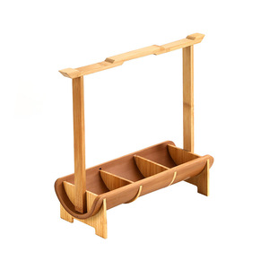 Bamboo Fruit Plate With Handle Chinese Style Snack Dish For Home And Restaurant Use - Product Image 5