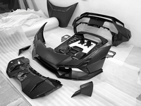 Accessoires automobiles Kit de carrosserie en fibre de carbone sèche Pièces automobiles Couvercle de moteur arrière pour Lamborghini Huracan Améliorations Tecnica