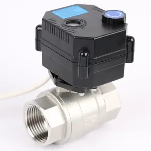 DN25 2 Way Stainless Steel 24v 12V DC Mini Electric Motorized Actuator China Valve Control Flow True Union RS485 Ball Valve With
