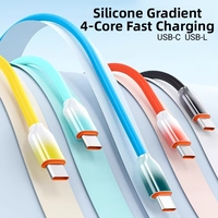 Câbles USB Type C, câble de charge super rapide et de transfert de données, câble USB vers Type C en caoutchouc silicone épaissi pour téléphone Android