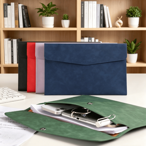 Carpeta <span class=keywords><strong>de</strong></span> Negocios <span class=keywords><strong>de</strong></span> Cuero <span class=keywords><strong>para</strong></span> Documentos A4 y Recibos, con Bolsa <span class=keywords><strong>para</strong></span> Archivos y Maletín, Estuche Portadocumentos <span class=keywords><strong>de</strong></span> Cuero PU - Product Image 4