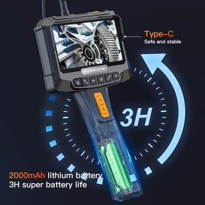 Công nghiệp công cụ sửa chữa 5inch cứng nhắc ống cống kiểm tra borescope với hơn nhiệt độ báo động di động 360 độ nội soi Máy ảnh - Product Image 6