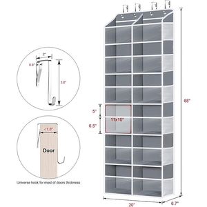 Cestas Transparentes de PVC en Oferta, Ganchos de Almacenamiento, Organizador para Colgar en la Puerta del Baño, Almacenamiento en la Pared, Ecológico, Moderno de 5 Niveles - Product Image 1