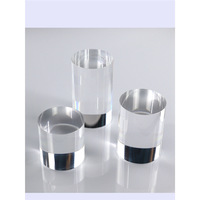 Présentoir de table surélevé cylindrique en acrylique ultra-transparent pour bijoux et cosmétiques, modèles faits main, pré-assemblé, contemporain