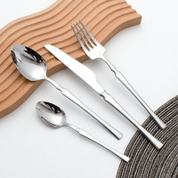 Prix Usine Service de Couverts de Luxe Durable en Acier Inoxydable 24 Pièces, Réutilisables Cuillères Fourchettes Couteaux pour Restaurants Hôtels Fêtes
