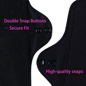 Lot de serviettes hygiéniques lavables et réutilisables Babyshow pour le <span class=keywords><strong>jour</strong></span>, avec ailettes, en coton écologique, respirantes, imperméables, anti-fuites, pour flux abondant - Product Image 4