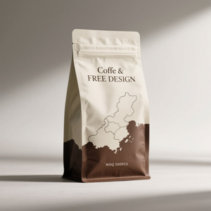 Bolsa de Fondo Plano para Granos de Café, Monomaterial PE Reciclable PPWR, con Válvula Extraíble, para Marcas de Café Ecológicas - Product Image 3