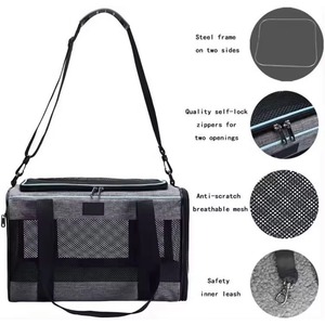Free Sample Airline Approved Collapsible Soft Sided Removable Mat <b>Cat</b> Dog Travel Pet <b>Carriers</b> for Pet Dog <b>Backpack</b> - Product Image 4