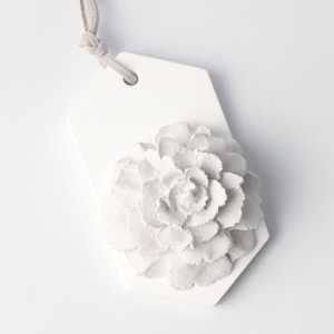 FinRu Stocked Hanging Wardrobe Car Air Freshener <strong>Ceramic</strong> Aroma Plaster Pendant Porcelain Flower Home Fragrance Oil <strong>Diffuser</strong> - Product Image 6