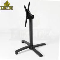 Base de table rabattable en métal aluminium noir mat Pieds de meubles pliants d'extérieur pour salle à manger cuisine salon meubles de chambre à coucher