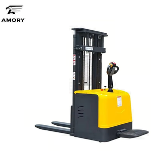 2000kg <span class=keywords><strong>2T</strong></span> Kapasiteli Tam Elektrikli Palet Forklifti Yeni Depo Tipi Ayakta Çalışma Palet Elektrikli İstifleyici PU Tekerlekler 4600mm Kaldırma - Product Image 4