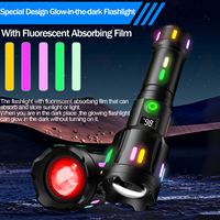Lampe torche tactique extérieure à haute luminosité, en aluminium fluorescent, avec fonction de banque d'alimentation, longue portée, rechargeable par USB, LED
