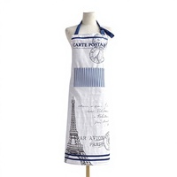 Tabliers de cuisine sans manches personnalisés imprimés avec logo et marque, en toile de coton lavable pour les magasins de détail