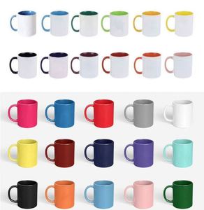 Mug en céramique blanc vierge de qualité supérieure avec poignée en forme de cœur colorée pour sublimation, idéal pour les cadeaux de mariage - Product Image 5