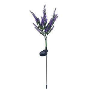 Solar Lavender Flower Lights Outdoor Garden Decor LED Solar Powered Water Resistant Landscape <b>Ground</b> <b>Stake</b> Lights - Product Image 5