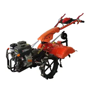 Hot Manual Field Weeding Ditching Machine Gasoline Orchard Soil Microcultivator Agricultural Gasoline Brake Tiller