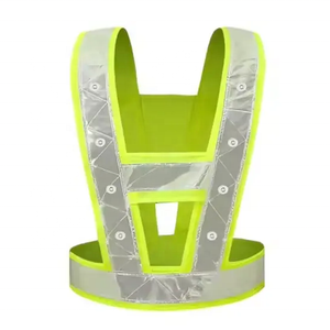 Logo personnalisé 120 Grammes Polyester Tissu Ajuster Clignotant Led Running Haute Visibilité Gilet de Sécurité Réfléchissant avec Lumières LED - Product Image 2