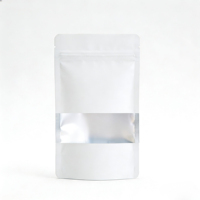 Lot de 100 sacs anti-odeur refermables avec fenêtre mate, pochettes en aluminium autoportantes scellables pour l'emballage