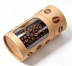 Tube en papier écologique cylindrique avec laminage mat et revêtement UV pour l'emballage du café et du thé et les emballages cadeaux - Product Image 3