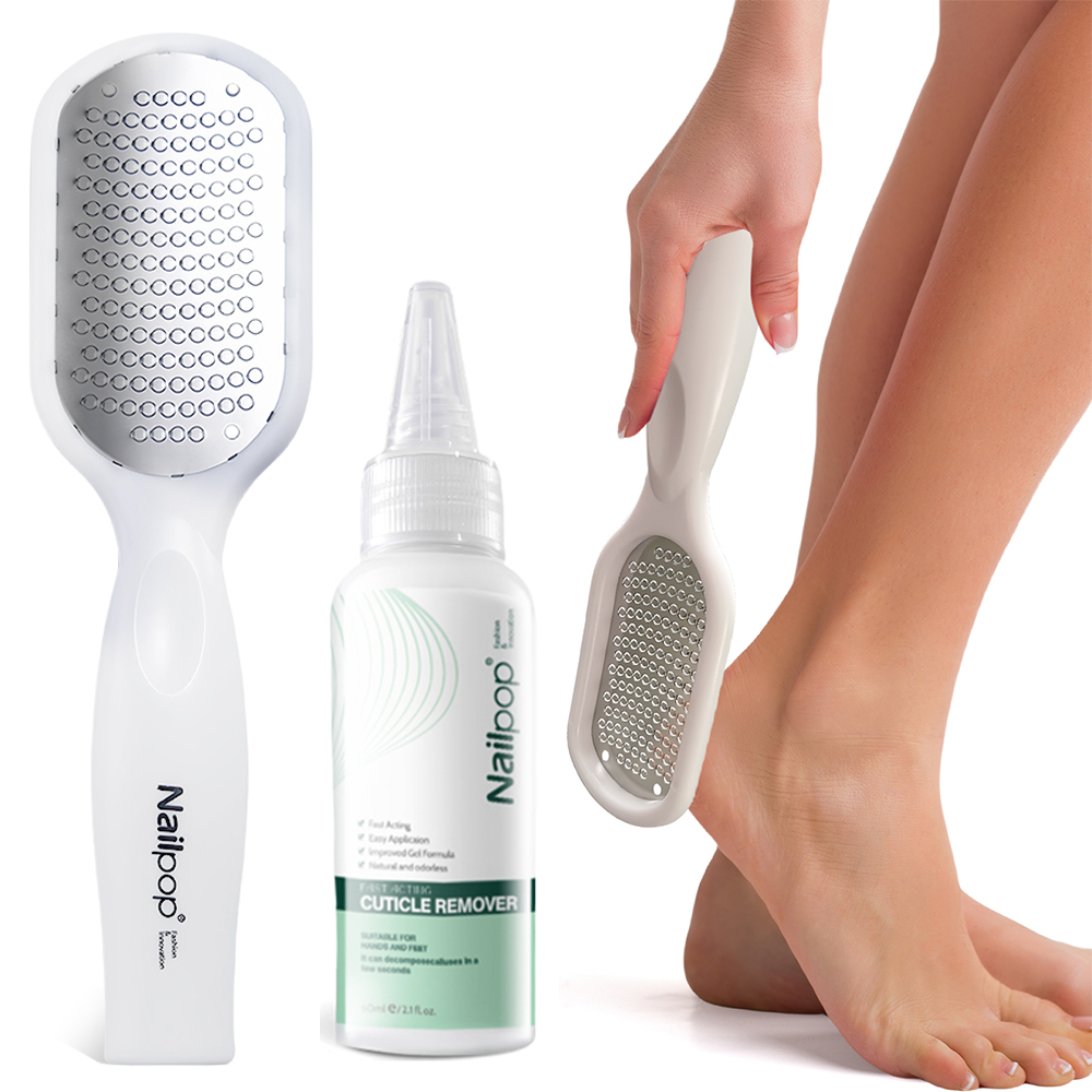 Nailpop Professional Extra Strength Gel Rasp Foot File Kit Custom Design Callus DeadSkin Remover for Cracked Callus Remover