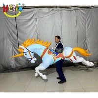 Costume gonflable portable de licorne ou cheval de carrousel pour défilé de carnaval