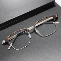 Classique Titane Semi Cercle Sans Vis Conception Lunettes Cadres Hommes Marque Designer Optique Lunettes Cadre pour Hommes