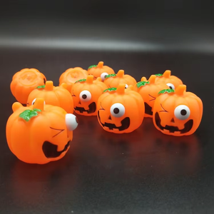Eye Popping Pumpkin Squeeze Toy - Soft PVC Decompression <b>Fidget</b> for Kids, Halloween Party Favors & Stress Relief - Product Image 4