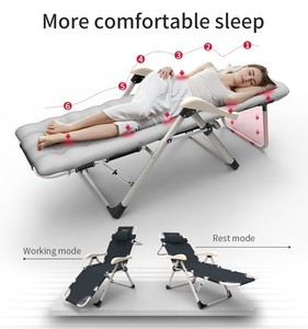 Sedia Pieghevole da Campeggio <span class=keywords><strong>con</strong></span> <span class=keywords><strong>Materasso</strong></span>, per Interni ed Esterni, Facile da Trasportare - Product Image 2
