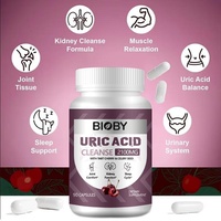 OEM Marque Privée Bioby Nettoyant Acide Urique 2100MG Capsules Cerise Amère Graines de Céleri Soutien Rénal Articulations Sommeil 90 Capsules