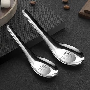 Cuillère à soupe classique en acier inoxydable 304 de qualité alimentaire, cuillère plate argentée pour dîner, best-seller - Product Image 6